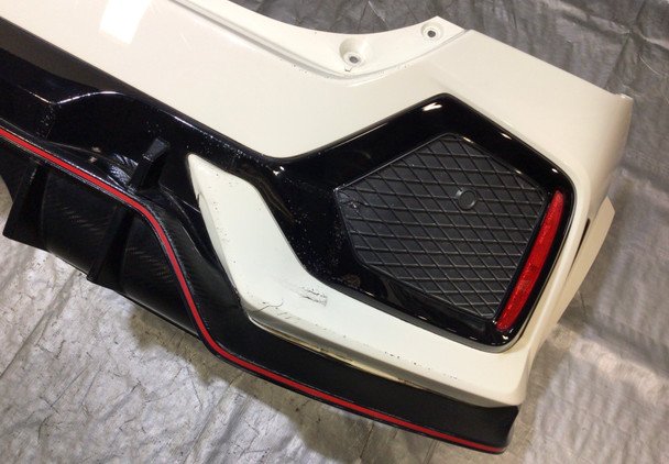 *DAMAGED* 2017-2019 Honda Civic Type R FK8 Rear Bumper Cover w/ Trim / TR101 - Image 2