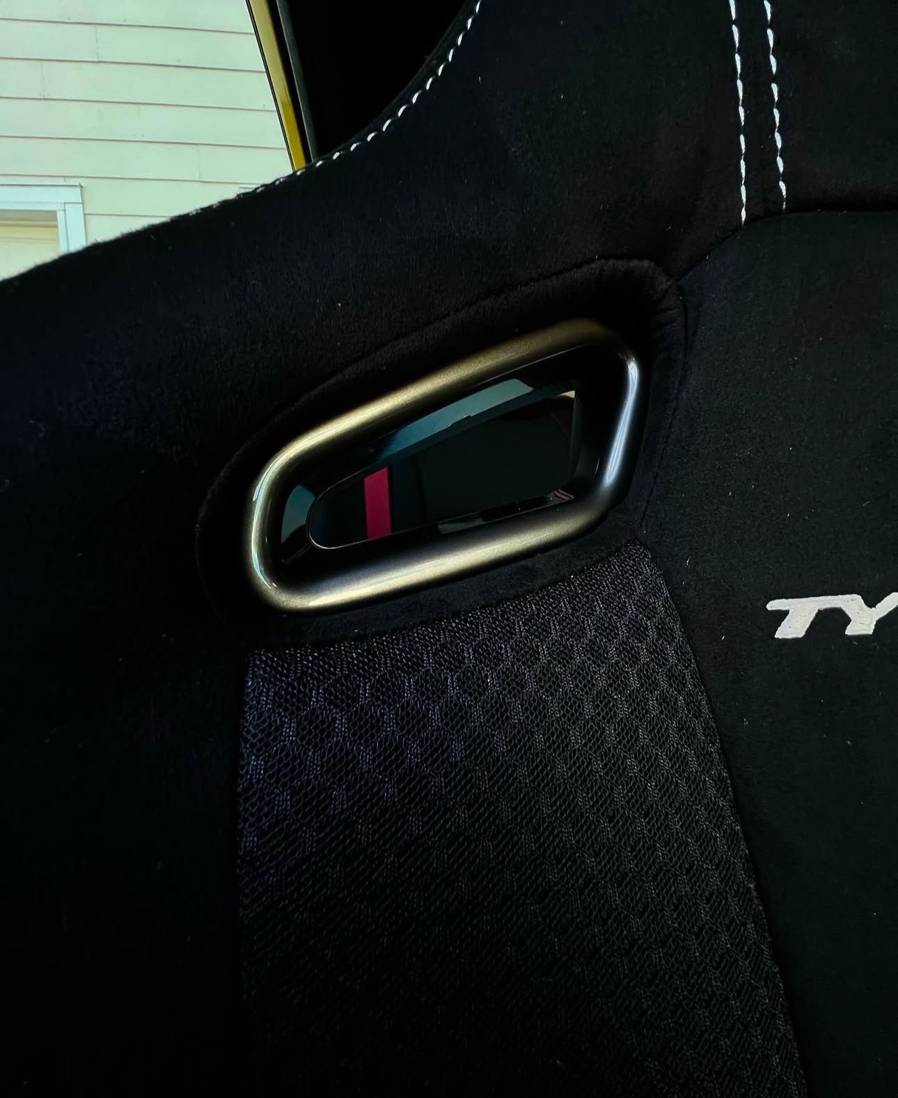 Hyper Suede (BLACK) Front Seat Covers for 2017-2021 Civic Type R FK8 - Image 4