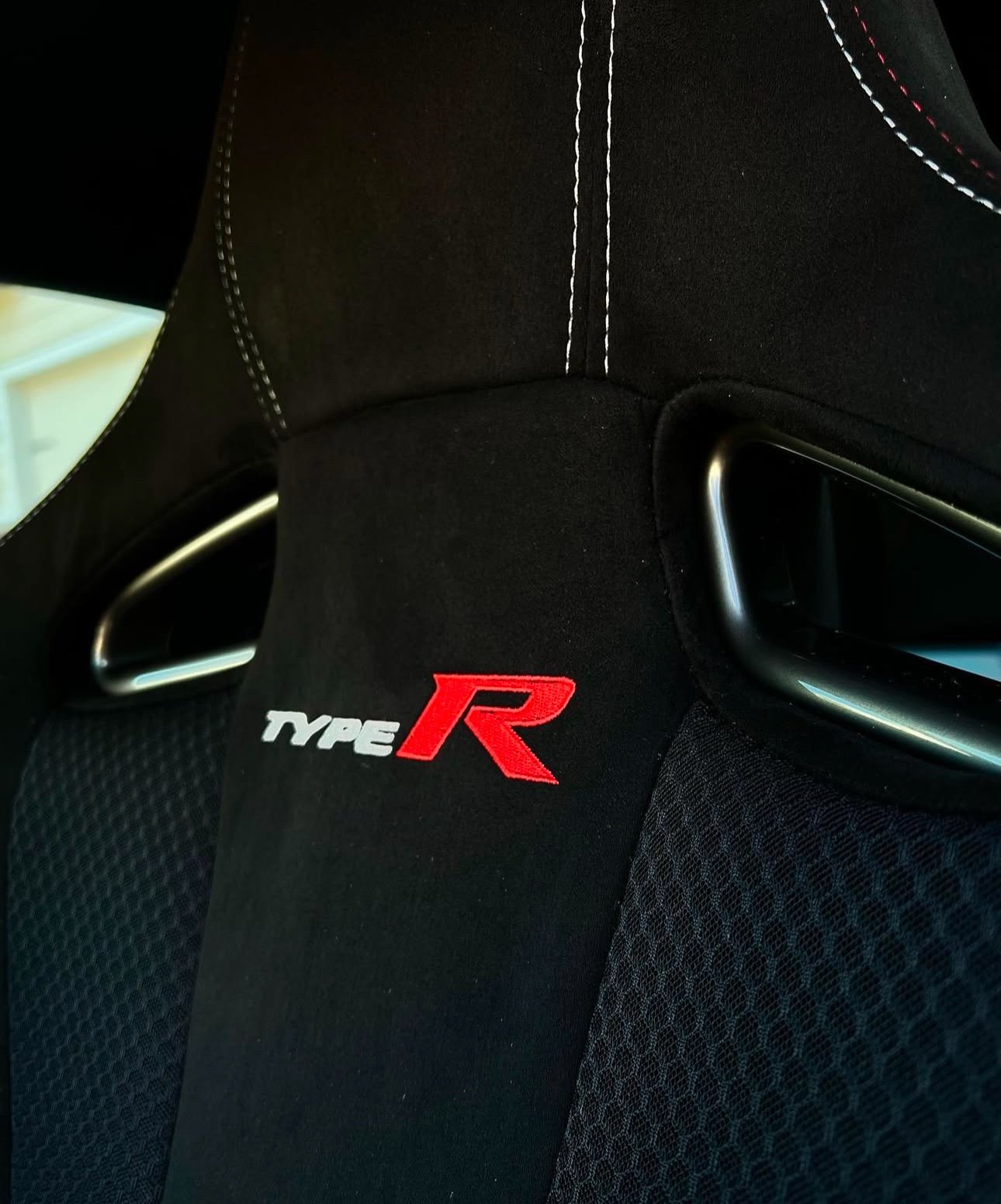 Hyper Suede (BLACK) Front Seat Covers for 2017-2021 Civic Type R FK8