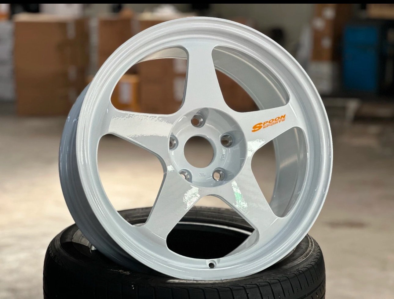 New 18x9.5 ET44 5x120 AOW SPOON Wheel CIVIC TYPE R FK8 FL5 WHITE CRV ACURA