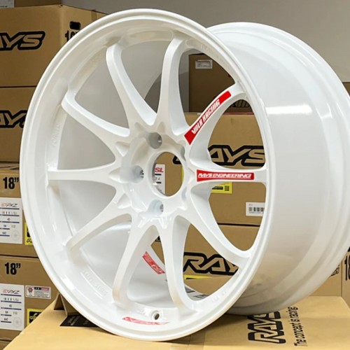 HOME / FK8+/FL5 CIVIC TYPE R AND DE5 INTEGRA TYPE S SPEC WHEELS SET OF 4 / VOLK RACING CE28SL 18X9.5 +42 5X120 DASH WHITE WHEELS *SET OF 4*